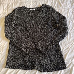 Calvin Klein Black and Gray Crew Neck Sweater